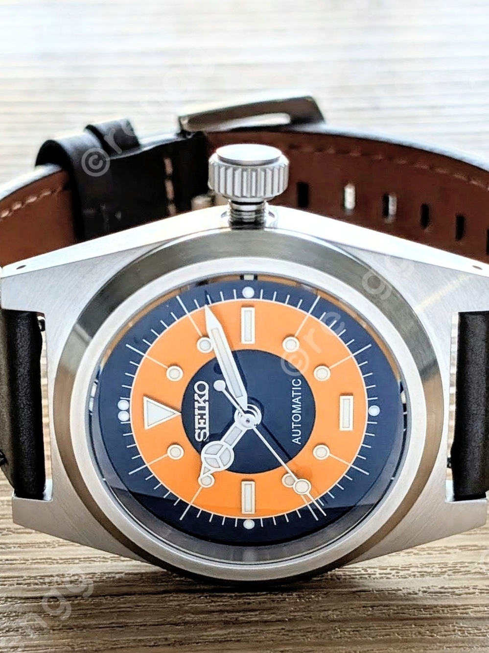 38mm DressWatch Seiko TMI VH31 "The Eye" Mod Watch Smooth Sweep Second Sapphire - Picture 1 of 12
